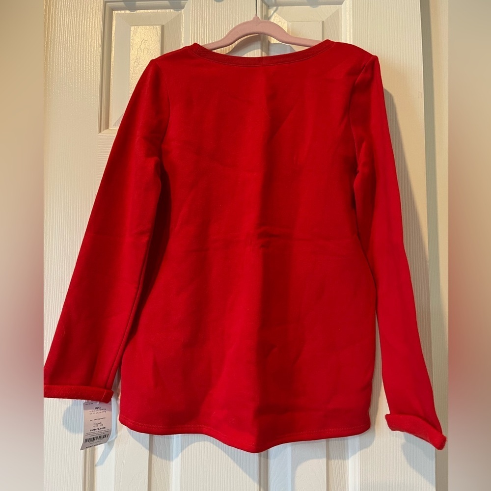 Carters size 10/12 Holiday Sweatshirt, NWT - Picture 7 of 8